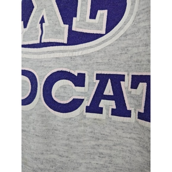Vintage 90s Men's XL KANSAS STATE UNIVERSITY WILDCATS NCAA t-shirt College Gray - Picture 6 of 8